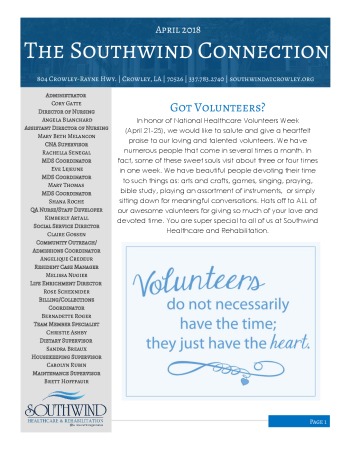 thumbnail of Southwind April 2018 Newsletter