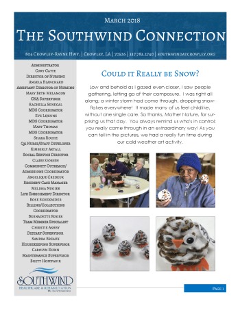 thumbnail of Southwind March 2018 Newsletter