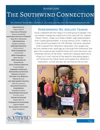 thumbnail of Southwind August 2018 Newsletter